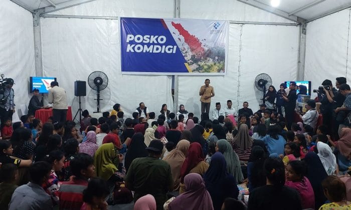 Komdigi bangun posko trauma healing di Hamparan Perak