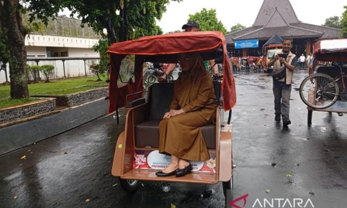 Pengayuh becak lansia Banjarnegara terbantu becak listrik