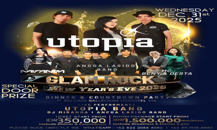 Rayakan Tahun Baru 2026 ala Glam Rock: Novotel & Ibis YIA Kulon Progo hadirkan Utopia