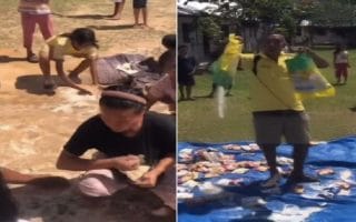 Bantuan Korban Banjir di Sumut Rusak Usai Dilempar dari Heli, Warga Punguti Beras Bercampur Tanah