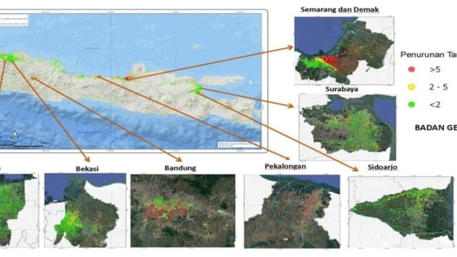 Fakta Mengerikan! Sejumlah Kota Besar di Jawa Alami Penurunan Muka Tanah, Lebih dari 5 Cm per Tahun