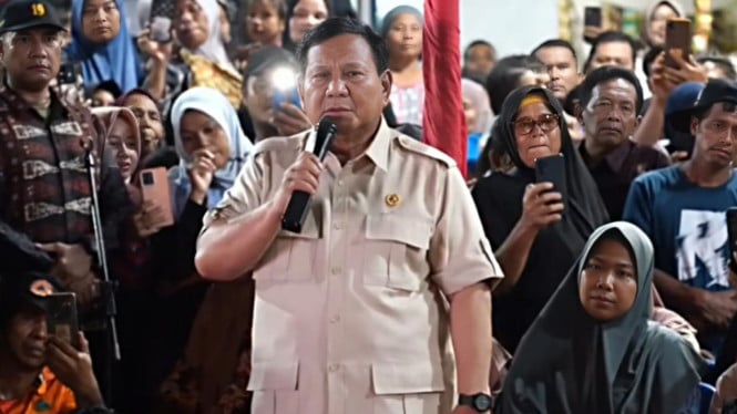 Prabowo ke Pengungsi di Tapsel: Presidenmu Tak Pernah Meninggalkan Kalian