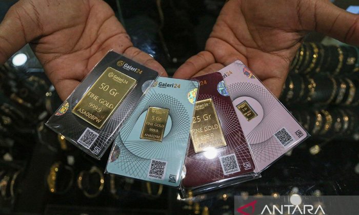 Simak daftar lengkap harga emas UBS-Galeri24 di Pegadaian Minggu ini