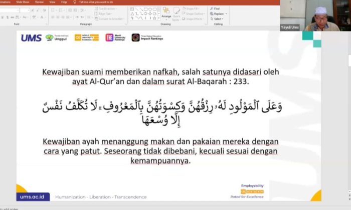 Kajian tarjih UMS bahas hukum kewajiban suami memberi nafkah kepada istri