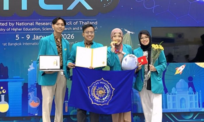 Inovasi GEASY karya mahasiswa UMS raih Gold Medal IPITEx 2026 Thailand