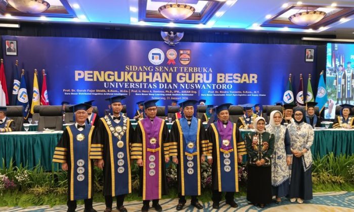 Universitas Dian Nuswantoro Semarang kukuhkan tiga guru besar