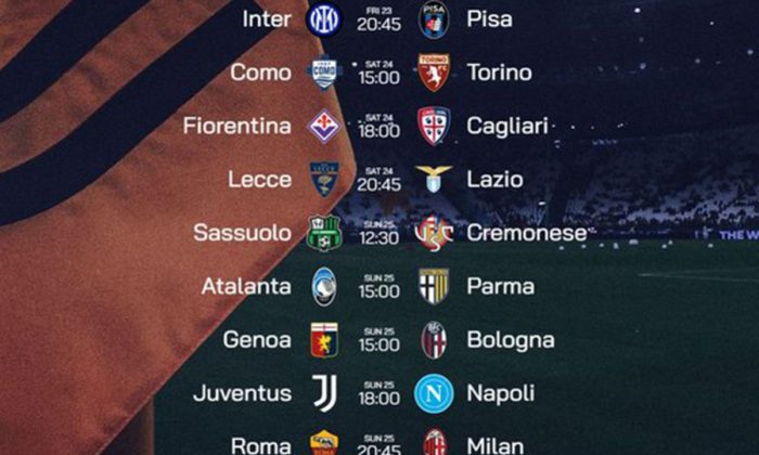 Jadwal Liga Italia: Juventus vs Napoli dan Roma vs Milan jadi sorotan