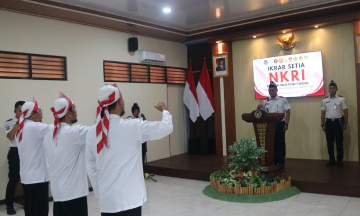 Tiga narapidana tindak pidana Lapas Magelang ikrar setia kepada NKRI