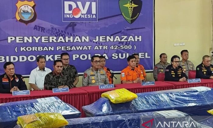 DVI berhasil mengjdentifikasi identitas 10 korban pesawat ATR