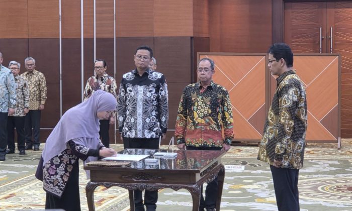 Purbaya melantik 43 pejabat eselon II Kementerian Keuangan