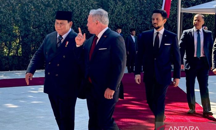 Bertemu Raja Abdullah II, Prabowo menegaskan dukung solusi dua negara