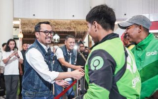 Pertamina Patra Niaga menyiapkan lima bus mudik gratis bagi pengemudi ojol
