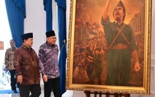 Prabowo dan PM Anwar silaturahmi Idul Fitri di Istana Merdeka