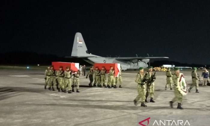 Jenazah dua prajurit TNI yang gugur di Lebanon dimakamkan Minggu