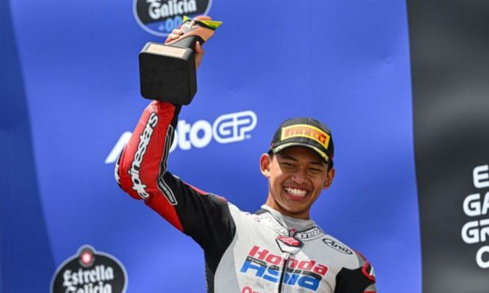 Veda Ega Pratama tetap di lima besar klasemen usai finis P8 di Moto3 Catalunya