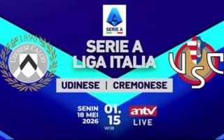Sedang Berlangsung! Live di ANTV Udinese vs Cremonese, Ujian Emil Audero Cs Lepas dari Degradasi