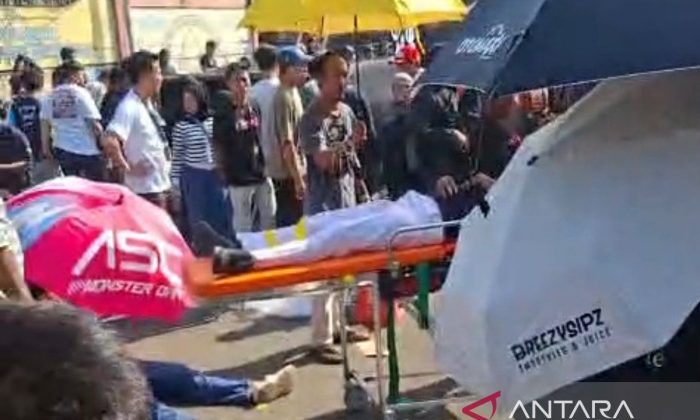 Puluhan terluka saat tribun VIP Drift Speed Fest Purwokerto ambruk