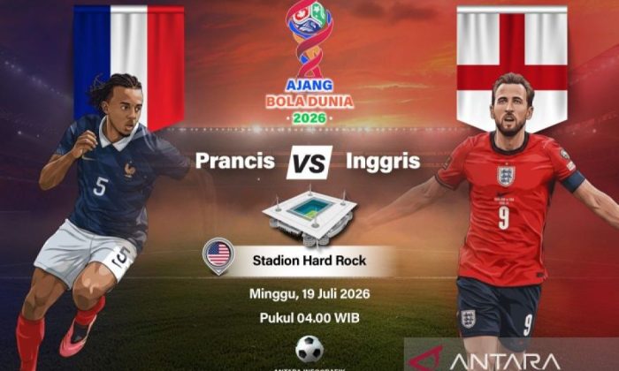 Susunan pemain Prancis vs Inggris: Mbappe starter, Bellingham cadangan