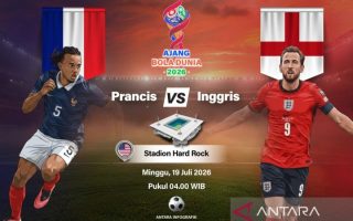 Inggris unggul telak 4-0 atas Prancis pada babak pertama