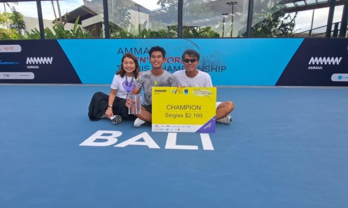 Final Melelahkan 3 Jam, Petenis Thailand Thanaphat Boosarawongse Sabet Gelar M-15 Men's World Tennis Championship Bali