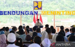 Prabowo: Lima bendungan baru menambah produksi beras hingga 1 juta ton