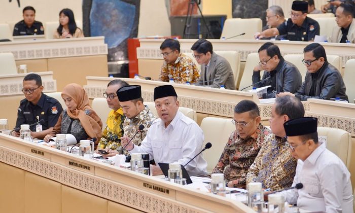 Menteri Nusron laporkan realisasi anggaran Kementerian ATR/BPN Tahun 2025 kepada Komisi II DPR RI