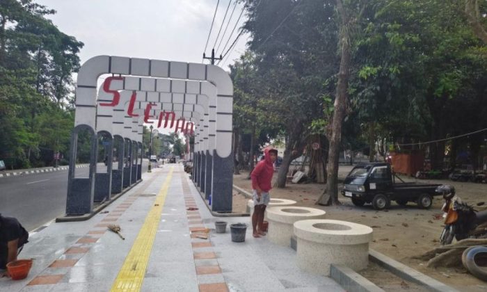 DLH Sleman merevitalisasi pedestrian gunakan bahan limbah daur ulang