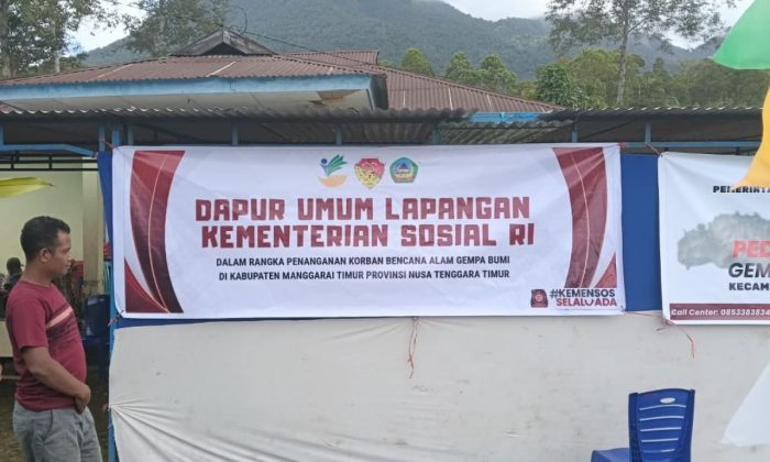 Kemensos dirikan tiga dapur umum layani korban gempa di Manggarai Timur