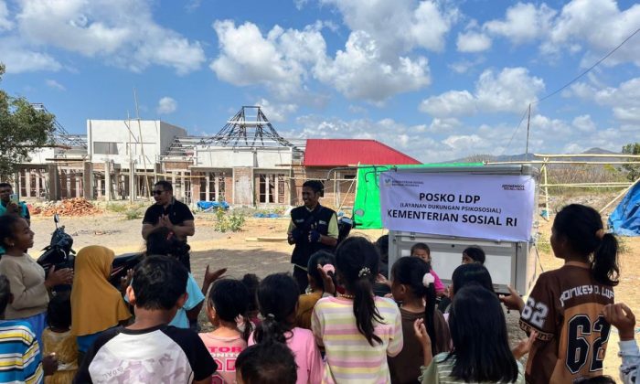 Kemensos beri dukungan psikososial anak terdampak bencana di Nagekeo