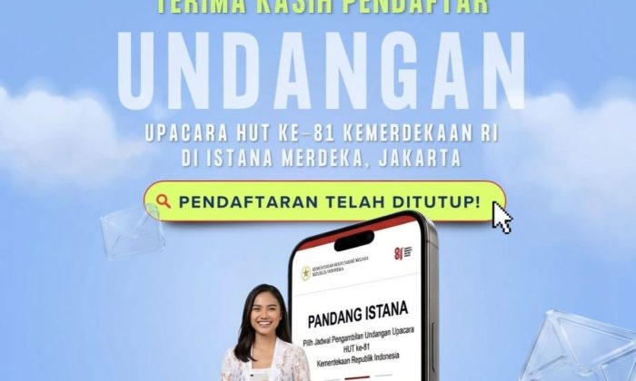 Pendaftaran undangan HUT RI ditutup pemerintah siapkan Pesta Rakyat