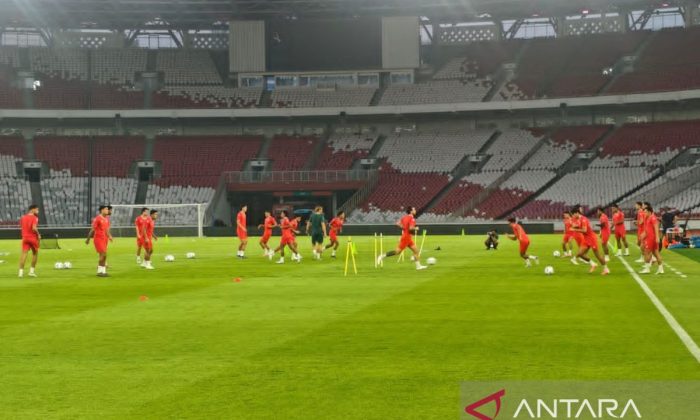 Timnas Indonesia matangkan persiapan menjamu Vietnam tanpa Marselino