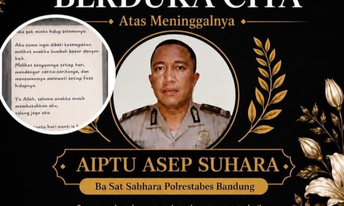 Jadi Korban Tabrak Lari, Pesan Terakhir Aiptu Asep Suhara tentang Anak Bikin Haru