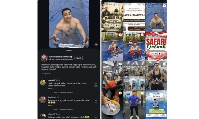 Ustaz Riza Muhammad Dihujat Gegara Banyak Konten Gym daripada Dakwah, Netizen: Mau Jadi Ustaz atau Binaragawan?