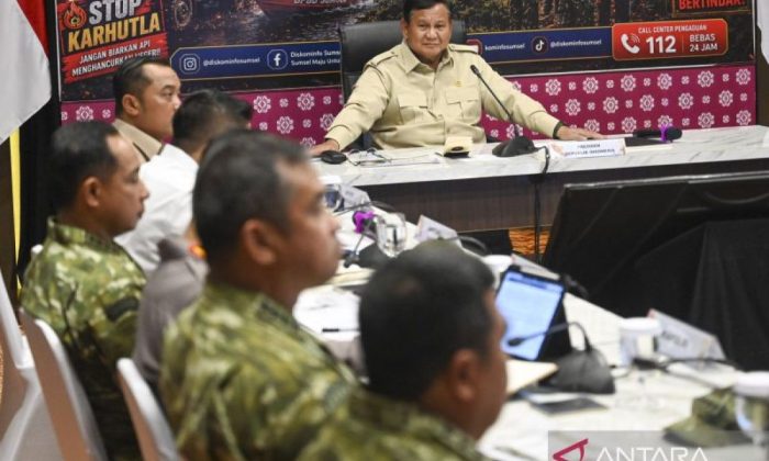 Prabowo apresiasi "hotspot" karhutla di Sumsel berkurang