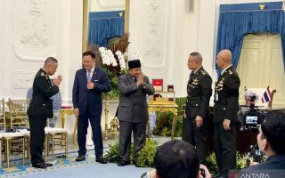 Prabowo terima tanda kehormatan dari Angkatan Bersenjata Thailand