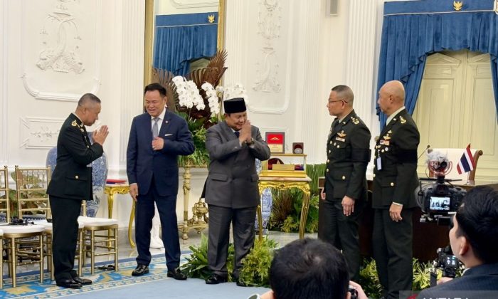 Prabowo terima tanda kehormatan dari Angkatan Bersenjata Thailand