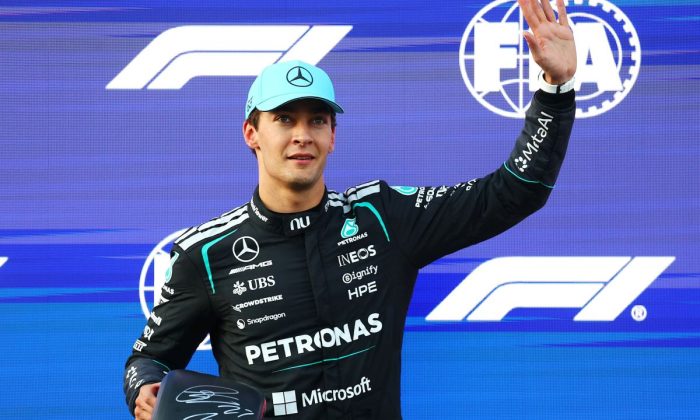 George Russell juarai F1 GP Azerbaijan 2026