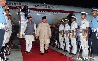 Presiden Prabowo Tiba di India untuk Hadiri KTT BRICS