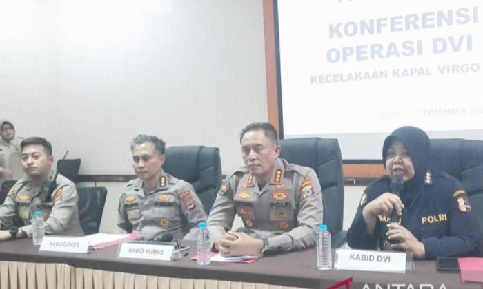 Tim DVI Tak Libur Sabtu-Minggu Demi Kebut Identifikasi Korban KM Virgo