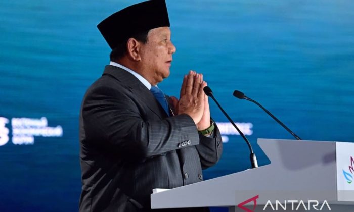 Prabowo jelaskan kesamaan filosofi Odin v pole ne voin-gotong royong