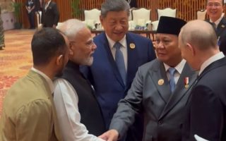 Prabowo berbincang hangat dengan Modi, Putin dan Xi di BRICS