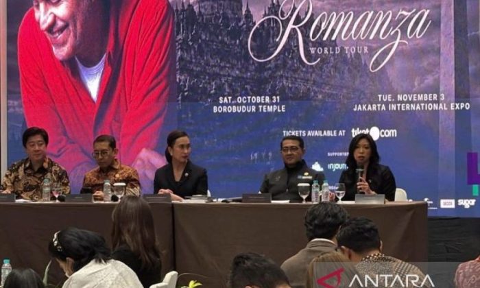 Andrea Bocelli akan membawakan lagu-lagu dalam "Romanza" di Indonesia