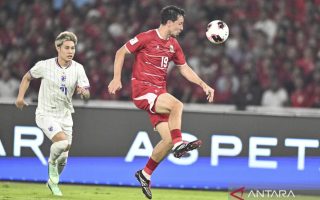 Indonesia bermain tanpa gol kontra Thailand pada babak pertama